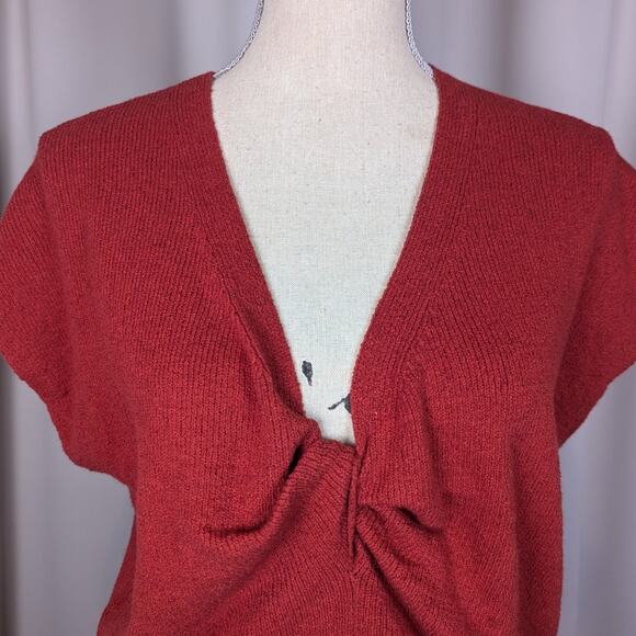 Joie Alenah Knotted Sweater in Rum Red – Size Large (NWT) - Picture 8 of 11